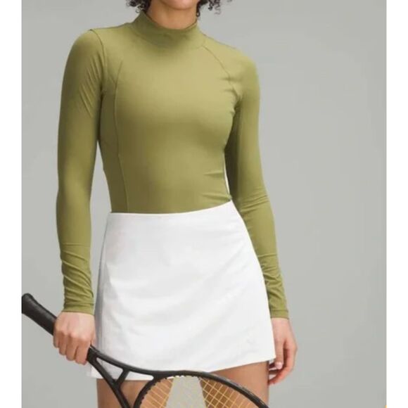 Lululemon Peek Pleat HR Tennis Skirt White Sie 6 - Picture 1 of 5